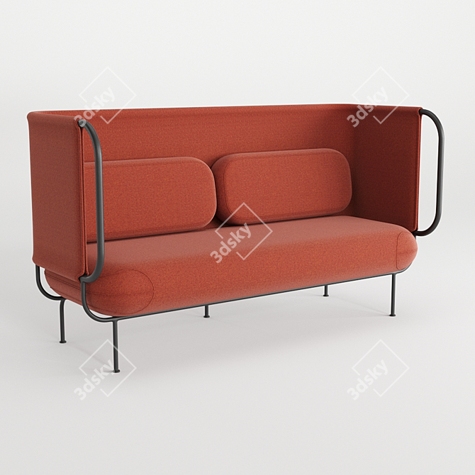 Modern Tall Lounge Chair 3D model image 1