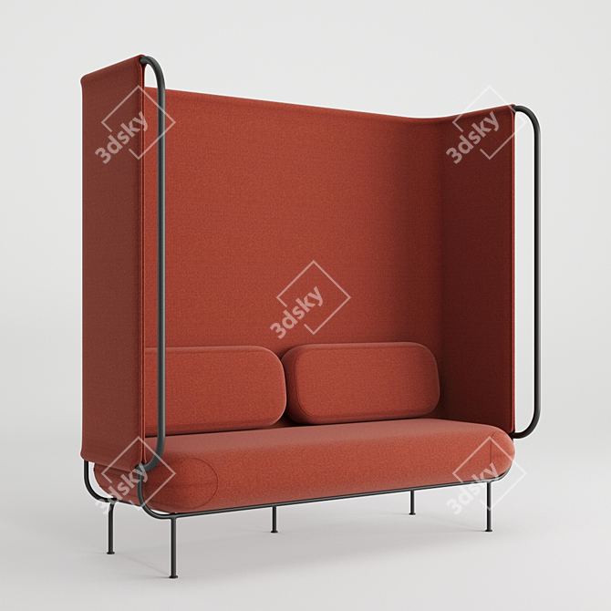 Modern Tall Lounge Chair 3D model image 2