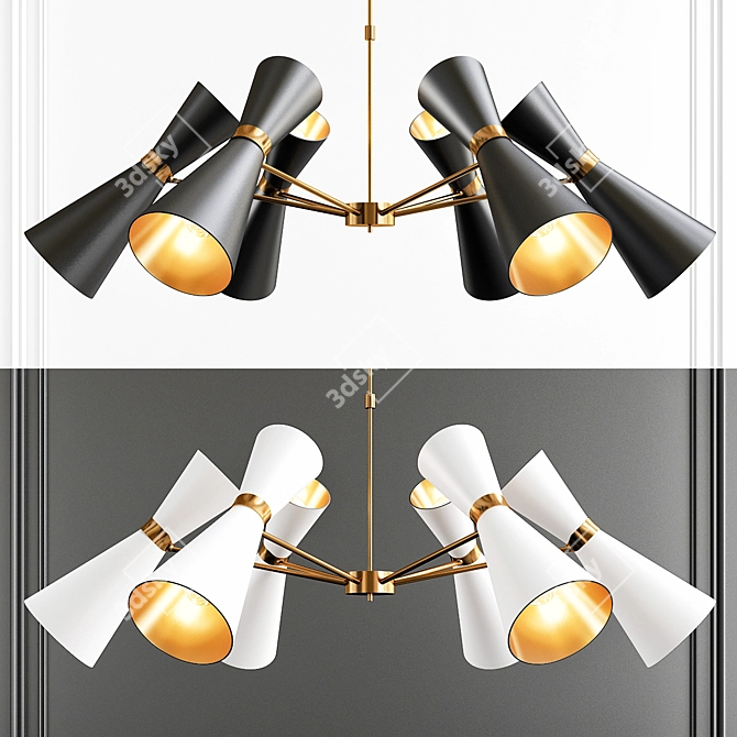 Modern Cairo Chandelier: Elegant Illumination 3D model image 1