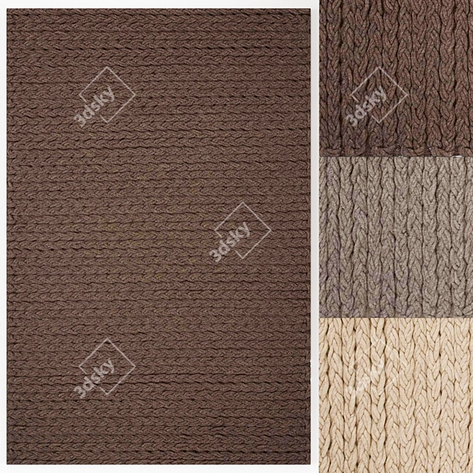 BUMP Braids Rug Set 3D model image 3