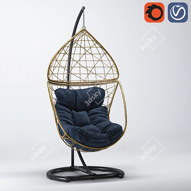 Elevate-Your-Space Hanging Chair 3D model image 4