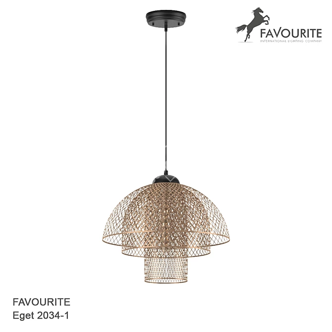 Eget 2034-1P Pendant Light 3D model image 3