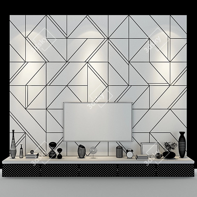 Modern TV Shelf by Studia 54 3D model image 3
