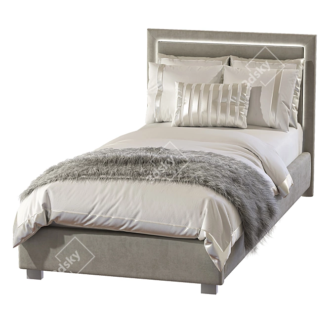 Modern Teen Bed Frame 3D model image 3