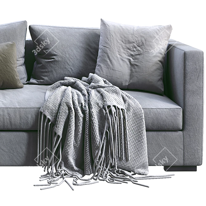 Meridiani Belmon Sofa: Sleek Modern Design 3D model image 3
