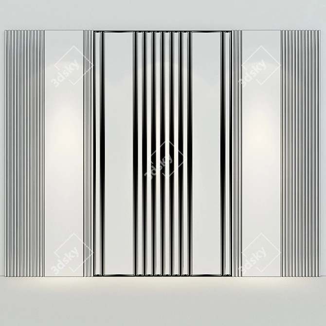 Elegant Panel Set: Stunning Décor 3D model image 2