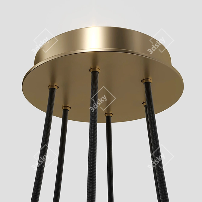 Luxury 6-Lamp Unity Chandelier 3D model image 4