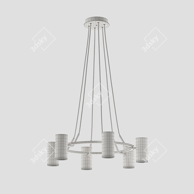 Luxury 6-Lamp Unity Chandelier 3D model image 5