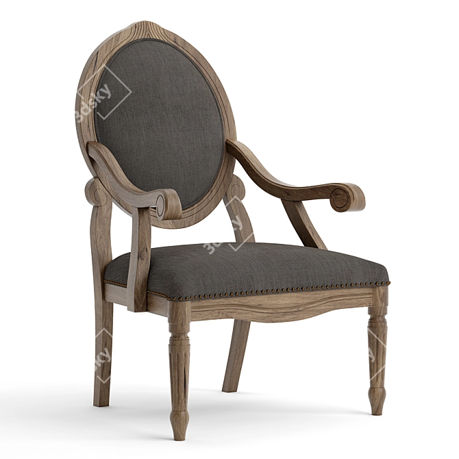 Madison Park Wood Armchair 3D model image 1
