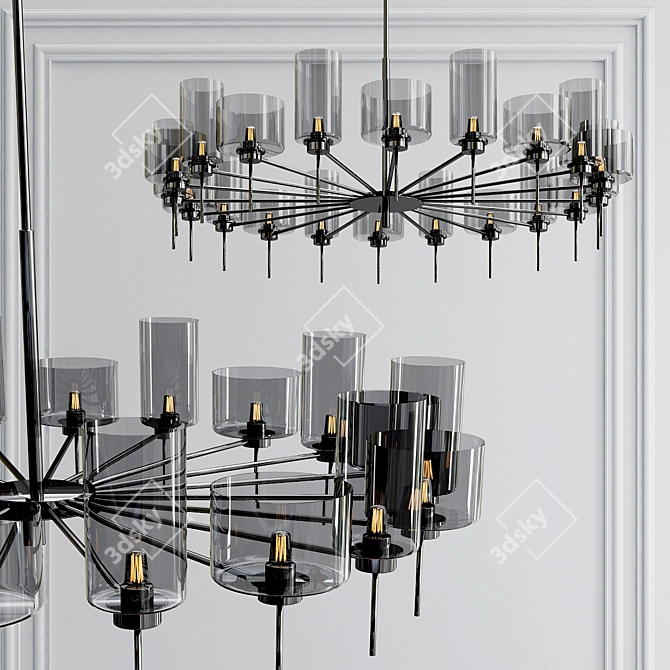 Elegant Alexandria Pendant: Illuminating Beauty. 3D model image 1