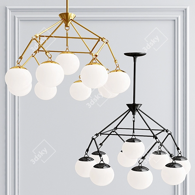 Orion 30-Inch Nine-Light Chandelier - Majestic Illumination at its Finest 3D model image 1