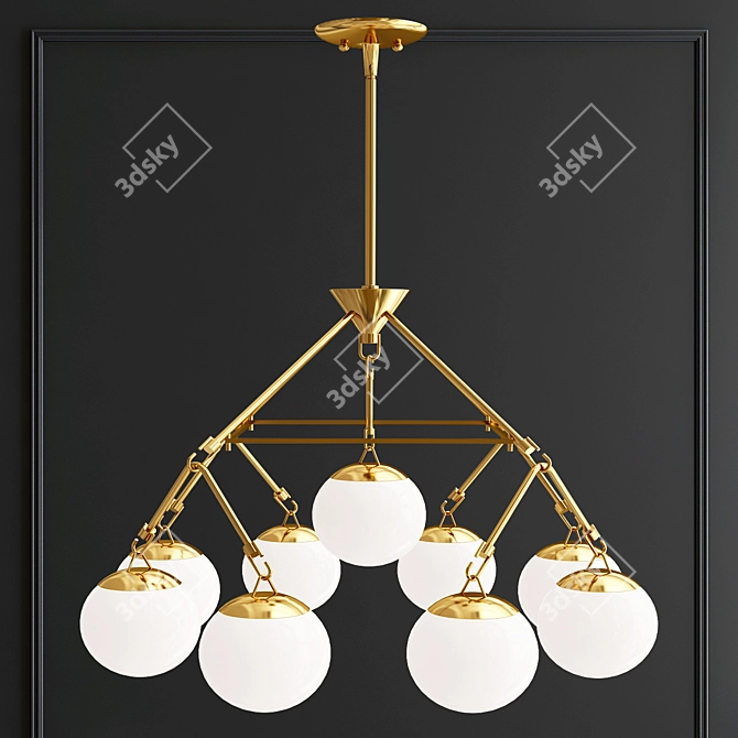 Orion 30-Inch Nine-Light Chandelier - Majestic Illumination at its Finest 3D model image 2