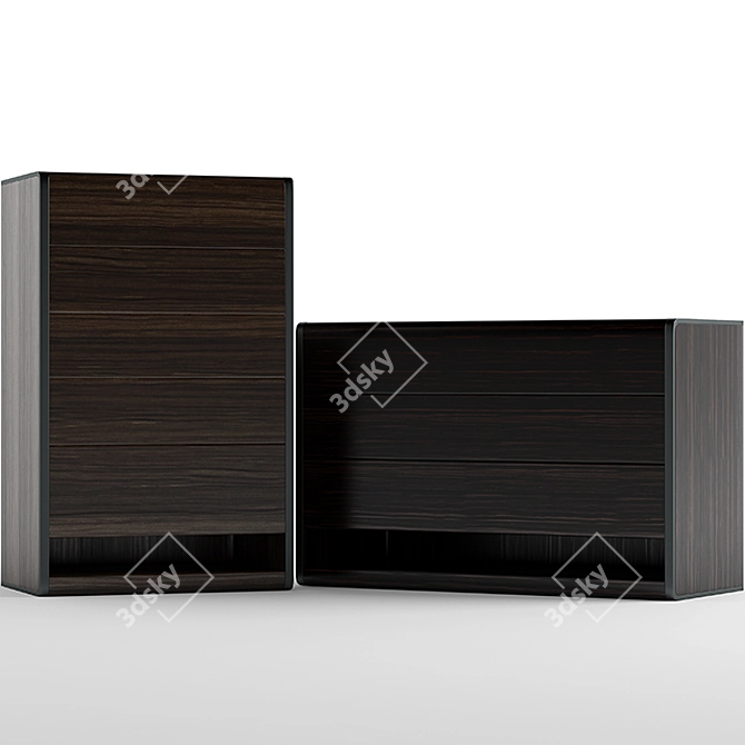 Elegant Arc Chest Drawers 3D model image 1