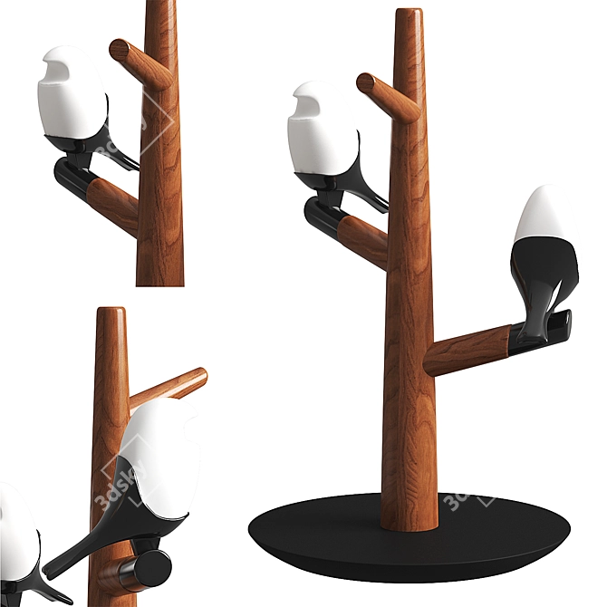 Elegant Birdlamp: High-Resolution Textures & V-Ray Compatibility 3D model image 3