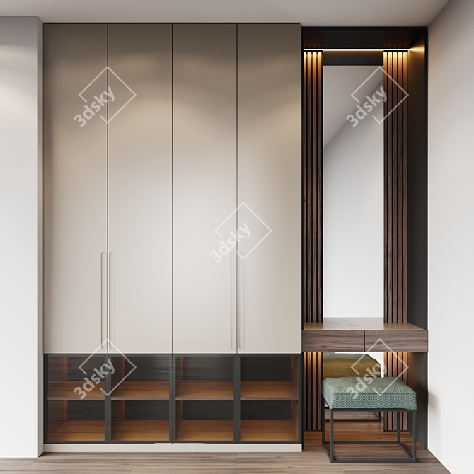 2400x2650x460mm Furniture Set 3D model image 1