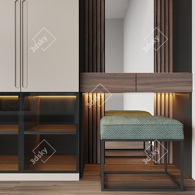 2400x2650x460mm Furniture Set 3D model image 2