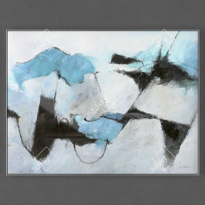 Modern Art Collection: 1 Frame Set 3D model image 1