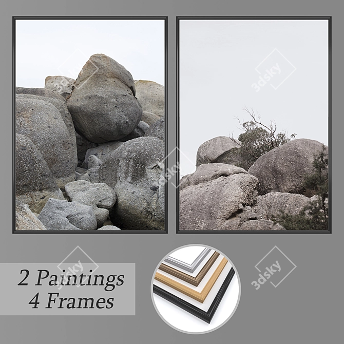 Title: Artful Frames Set - No. 1648 3D model image 1