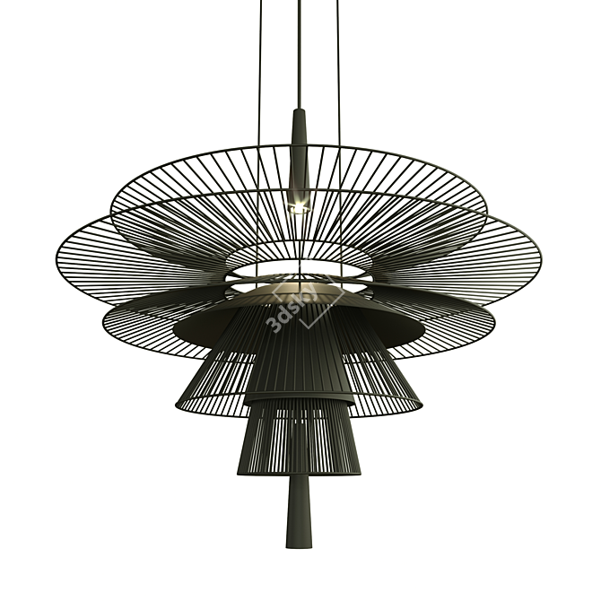 Floating Transparency: Gravity Pendant Lamp 3D model image 4