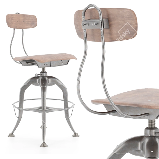 Vintage Mini Toledo Chair: Stylish Collectible Décor 3D model image 2