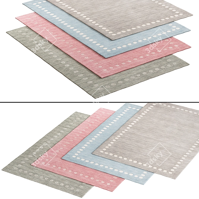 Elegant 83" Carpet 3D model image 2