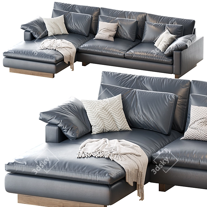 Harmony Chaise Sectional: Comfort in Every Dimension! 3D model image 1