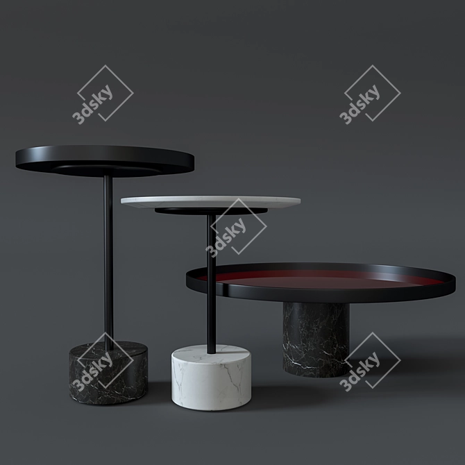 Versatile Modular Coffee Tables Cassina 1949 3D model image 2