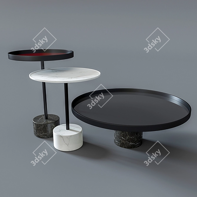 Versatile Modular Coffee Tables Cassina 1949 3D model image 4