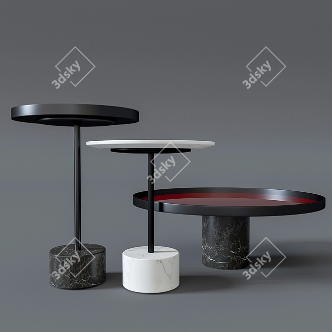 Versatile Modular Coffee Tables Cassina 1949 3D model image 5