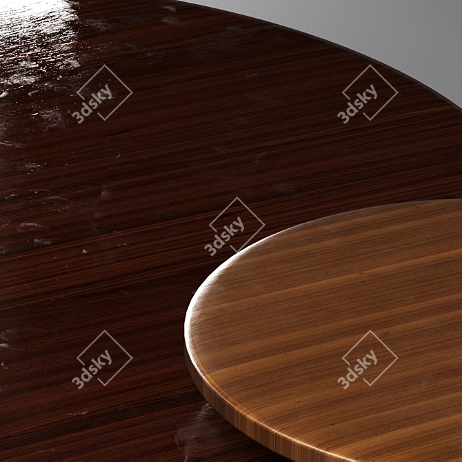 Modern Wooden Coffee Table 3D model image 3