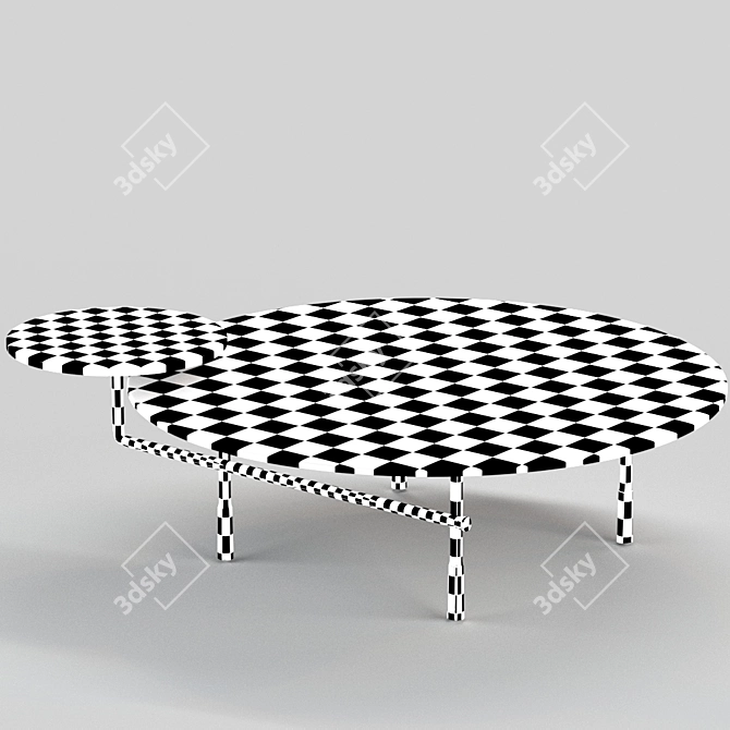 Modern Wooden Coffee Table 3D model image 5