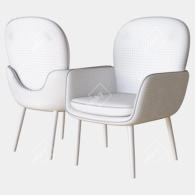 Russian Deep House Saint-Petersburg Chair 3D model image 3