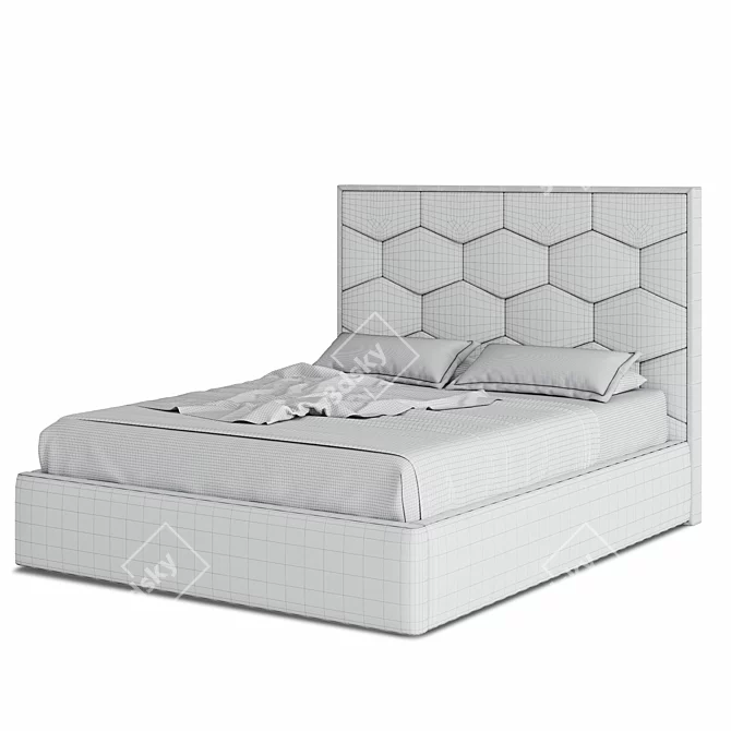 Modern Sleek Sota Bed 3D model image 3