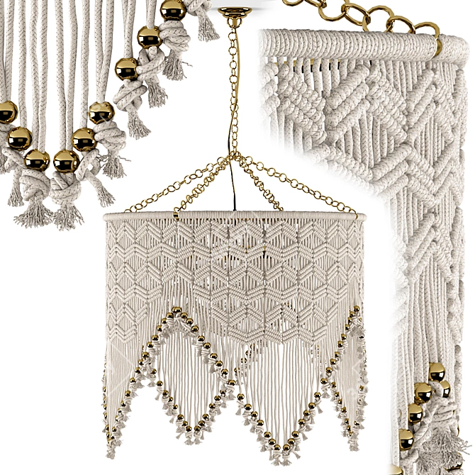 Selamat Sonora Macrame Chandelier 3D model image 1