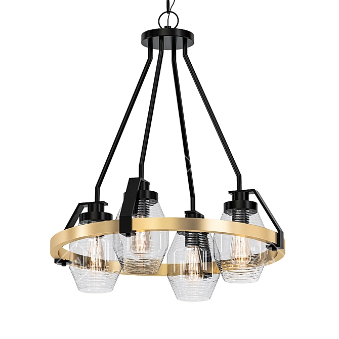 Elegant Gerolamo Chandelier 3D model image 1