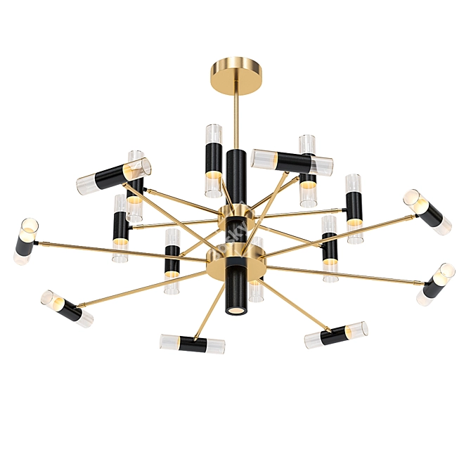 Modern Horn-shaped Pendant Chandelier 3D model image 1