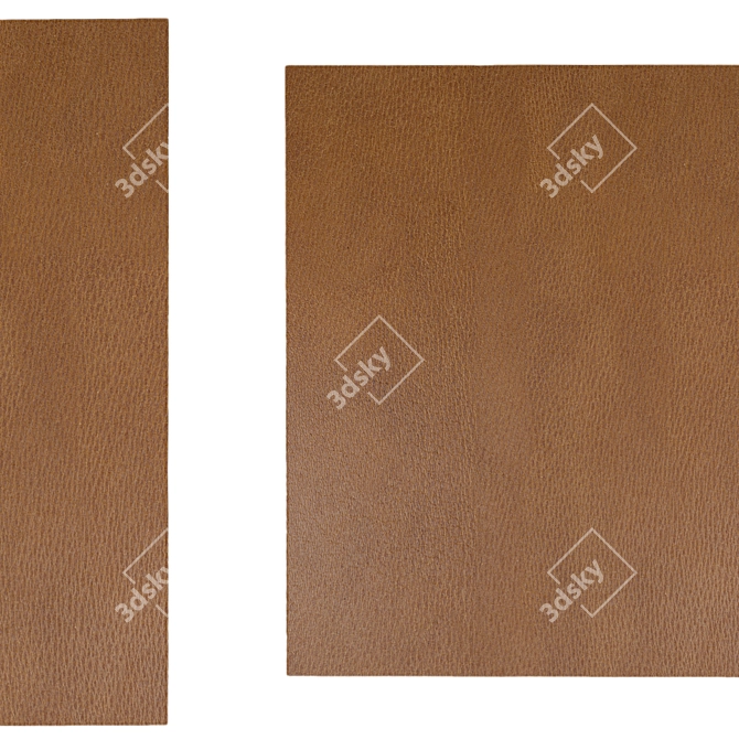 Stylish Brown Leather Wallet 3D model image 1