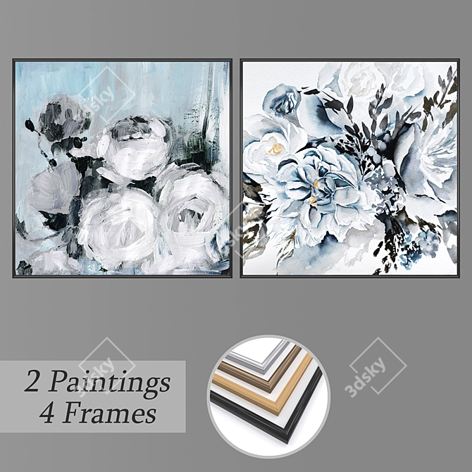 Modern Wall Art Set 1659 3D model image 1