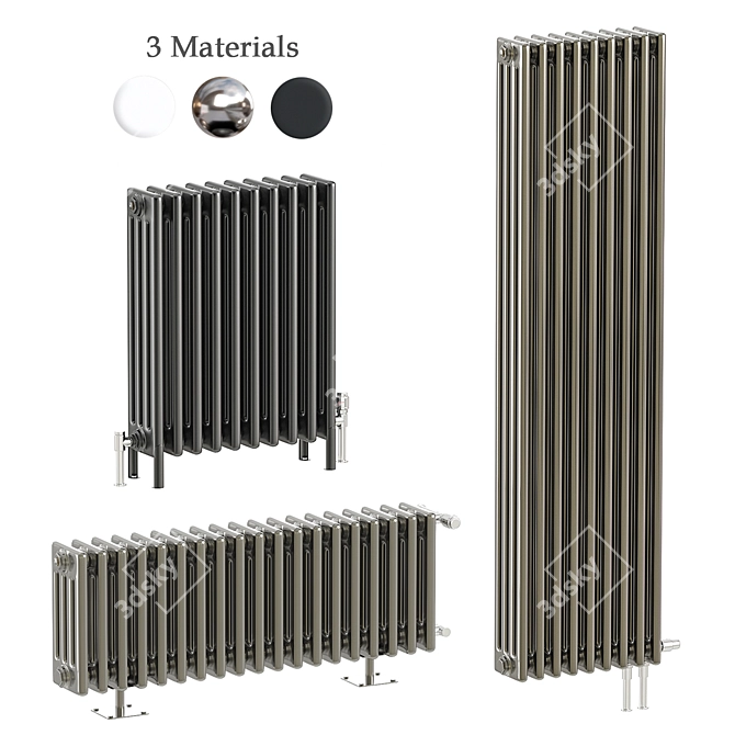 Zehnder Charleston Radiator Set 3D model image 3