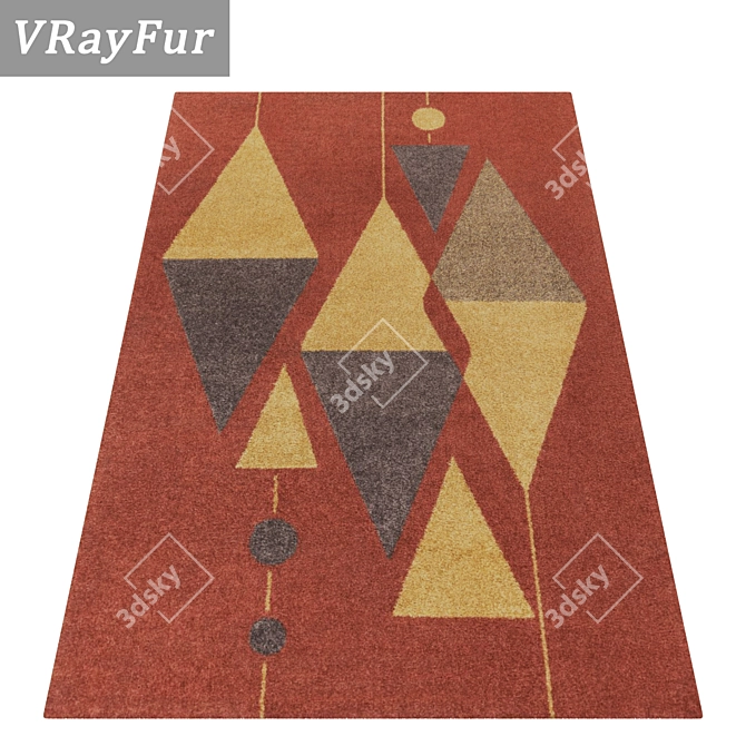 Luxury Carpets Set with High-Quality Textures 3D model image 2