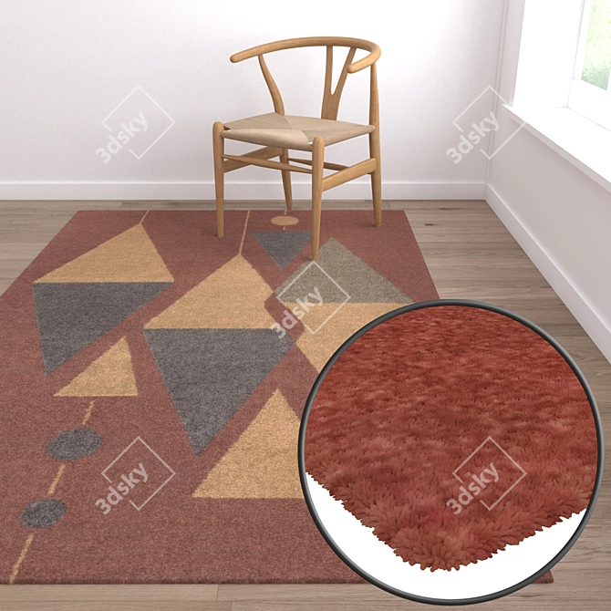 Luxury Carpets Set with High-Quality Textures 3D model image 5