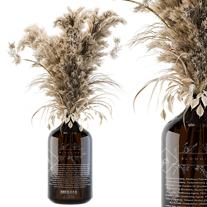 Pampas Haven - Dry Plants in Glass 3D model image 1