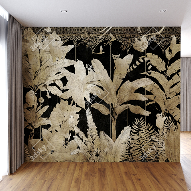 Jungle Oasis Wall Sticker 3D model image 4