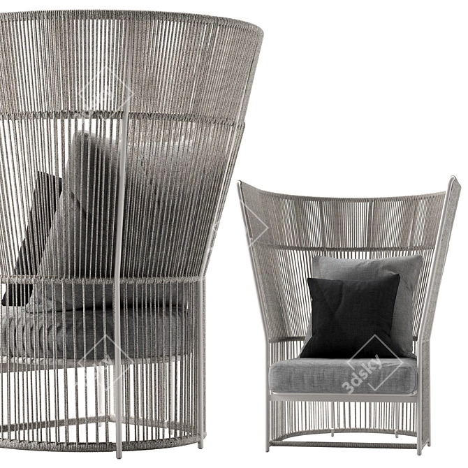 Elevated Elegance: Tibidabo High Armchair 3D model image 4