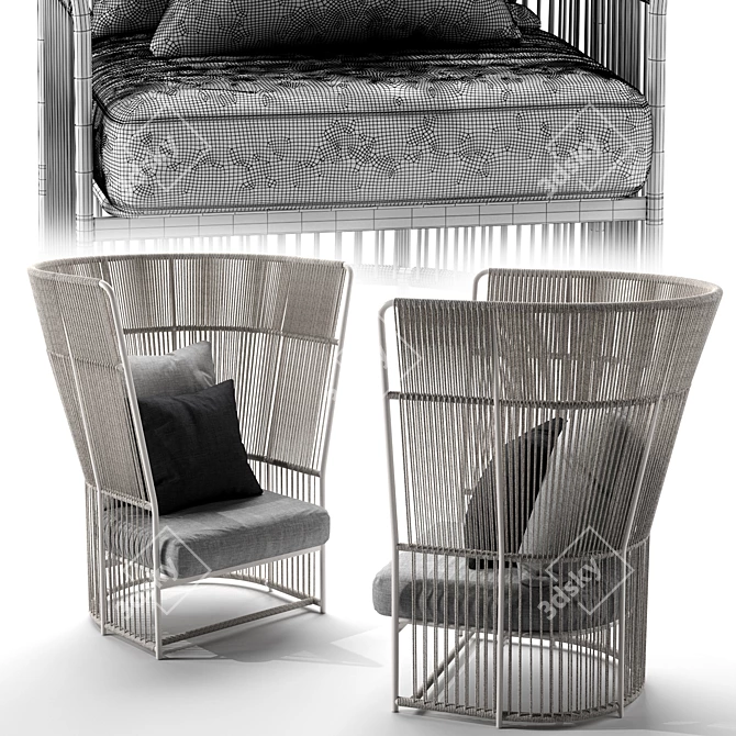 Elevated Elegance: Tibidabo High Armchair 3D model image 5