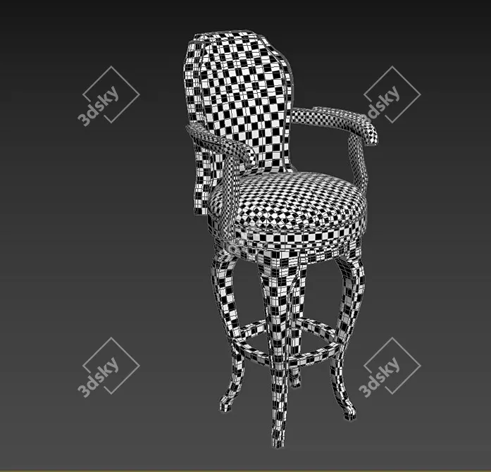 Contemporary Bar Chair 3D model image 4
