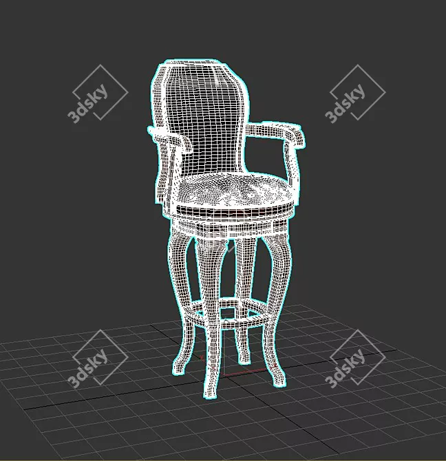 Contemporary Bar Chair 3D model image 5