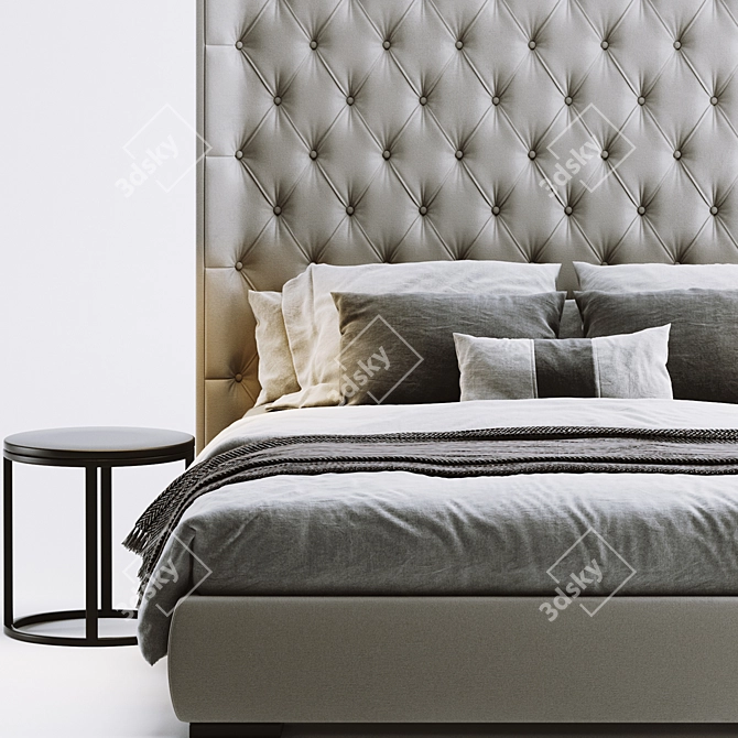 Elegant Meridiani Turman Bed 3D model image 2