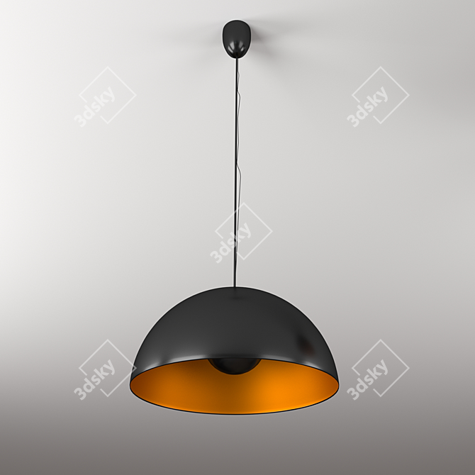 Modern Hemisphere Pendant Light 3D model image 1