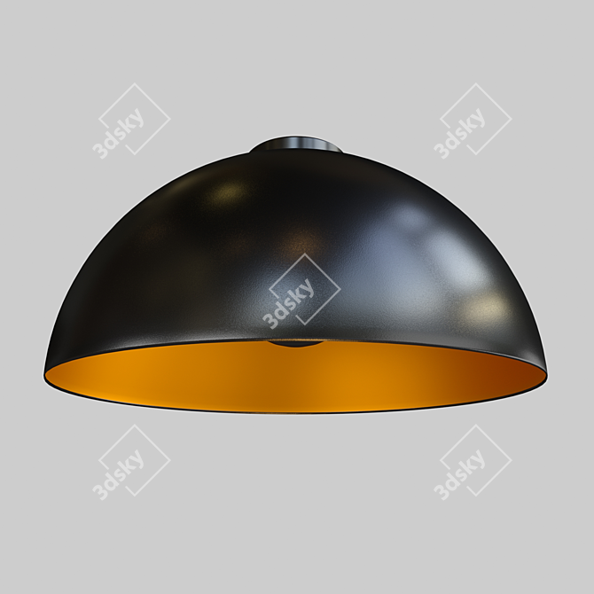 Modern Hemisphere Pendant Light 3D model image 2